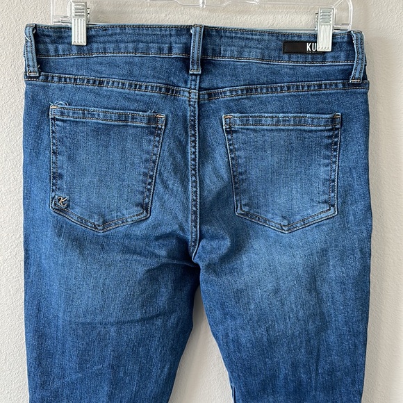 Kut From The Kloth Catherine High Rise Boyfriend Dark Wash Size 8 Distressed - Picture 9 of 12